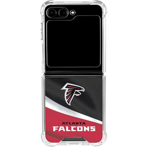 NFL Atlanta Falcons Galaxy Z Flip5 5G Clear Case