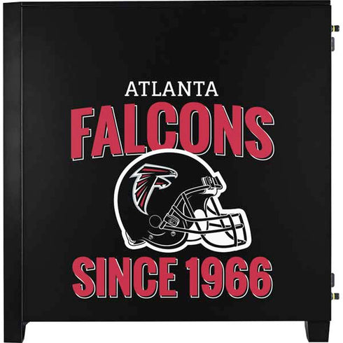 NFL Atlanta Falcons Helmet Corsair 4000D Tempered Glass Mid-Tower ATX Case Skin