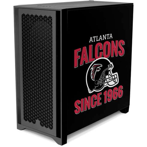 NFL Atlanta Falcons Helmet Corsair 4000D Tempered Glass Mid-Tower ATX Case Skin