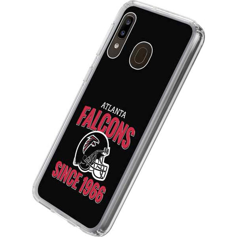 NFL Atlanta Falcons Helmet Galaxy A20 Clear Case