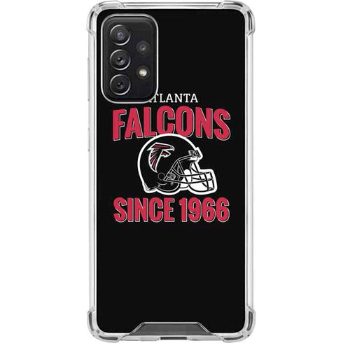 NFL Atlanta Falcons Helmet Galaxy A72 5G Clear Case
