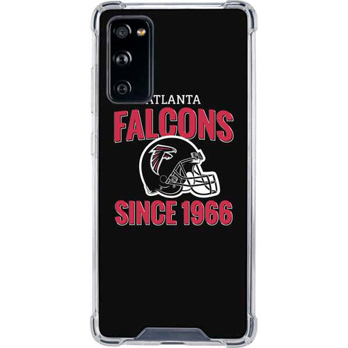 NFL Atlanta Falcons Helmet Galaxy S20 FE Clear Case