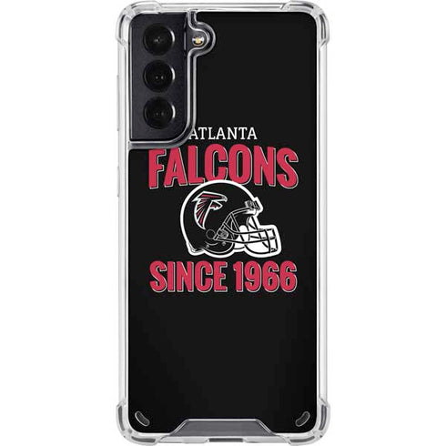 NFL Atlanta Falcons Helmet Galaxy S21 5G Clear Case