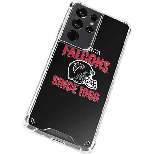 NFL Atlanta Falcons Helmet Galaxy S21 Ultra 5G Clear Case
