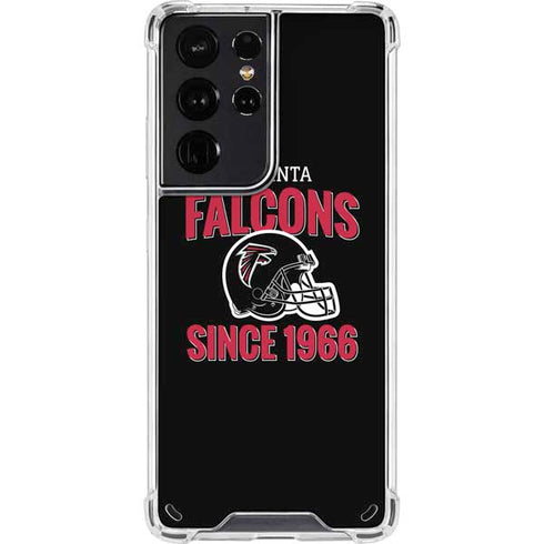 NFL Atlanta Falcons Helmet Galaxy S21 Ultra 5G Clear Case