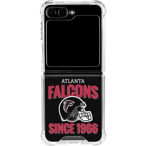 NFL Atlanta Falcons Helmet Galaxy Z Flip5 5G Clear Case