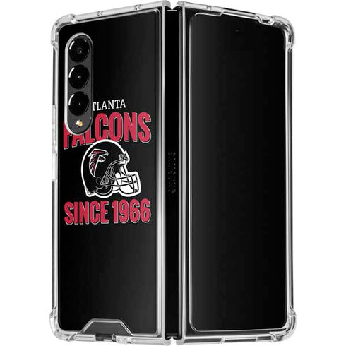 NFL Atlanta Falcons Helmet Galaxy Z Fold4 5G Clear Case