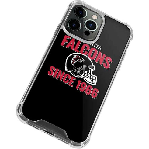 NFL Atlanta Falcons Helmet iPhone 14 Pro Clear Case