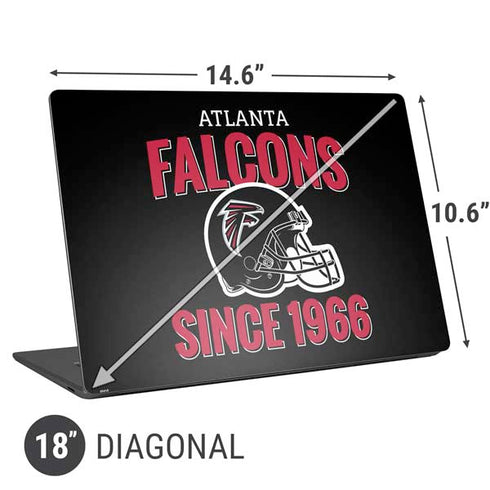 NFL Atlanta Falcons Helmet Universal Laptop 18in (14.6 x 10.6in) Skin