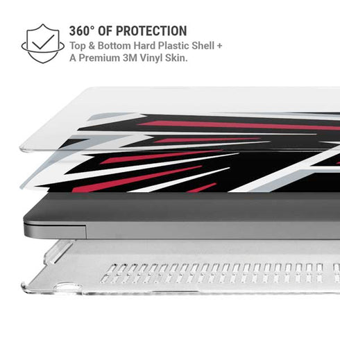 NFL Atlanta Falcons Large Logo MacBook Pro 16in (2021-25) Case plus Skin