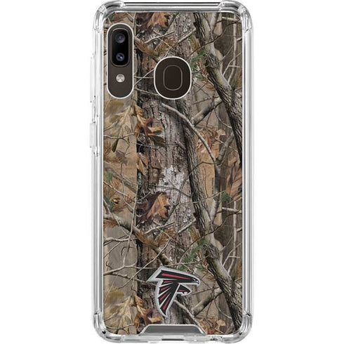 NFL Atlanta Falcons Realtree AP Camo Galaxy A30 Clear Case