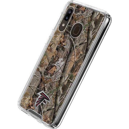 NFL Atlanta Falcons Realtree AP Camo Galaxy A30 Clear Case