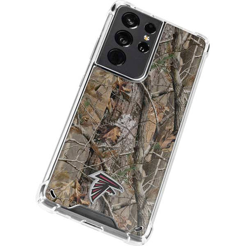 NFL Atlanta Falcons Realtree AP Camo Galaxy S21 Ultra 5G Clear Case