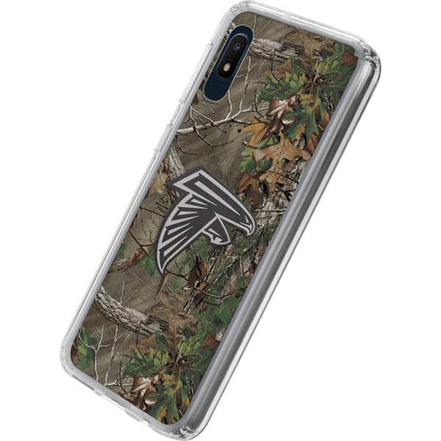 NFL Atlanta Falcons Realtree Xtra Green Camo Galaxy A10e Clear Case