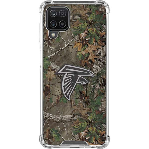 NFL Atlanta Falcons Realtree Xtra Green Camo Galaxy A12 Clear Case