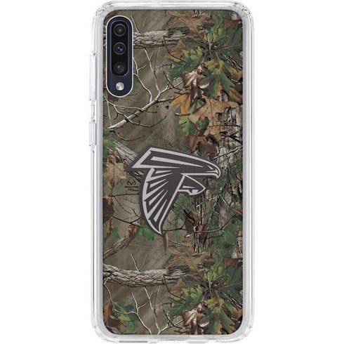 NFL Atlanta Falcons Realtree Xtra Green Camo Galaxy A50 Clear Case