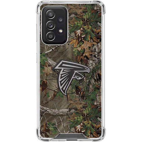 NFL Atlanta Falcons Realtree Xtra Green Camo Galaxy A52 5G Clear Case