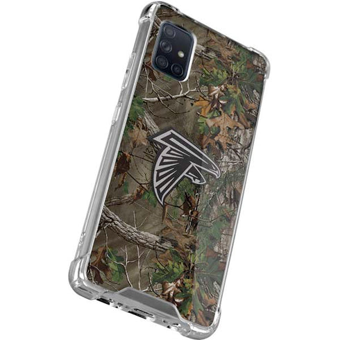 NFL Atlanta Falcons Realtree Xtra Green Camo Galaxy A71 5G Clear Case