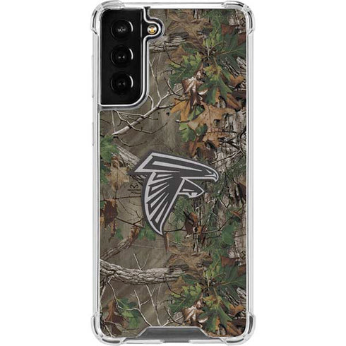 NFL Atlanta Falcons Realtree Xtra Green Camo Galaxy S22 Plus Clear Case