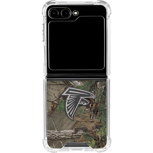NFL Atlanta Falcons Realtree Xtra Green Camo Galaxy Z Flip5 5G Clear Case