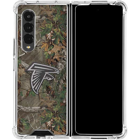 NFL Atlanta Falcons Realtree Xtra Green Camo Galaxy Z Fold4 5G Clear Case