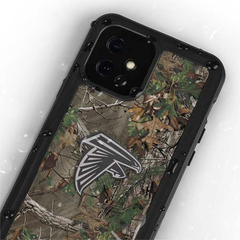 NFL Atlanta Falcons Realtree Xtra Green Camo iPhone 12 Mini Waterproof Case