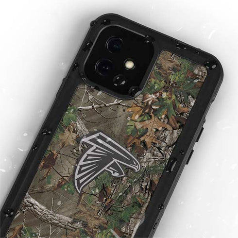 NFL Atlanta Falcons Realtree Xtra Green Camo iPhone 12 Waterproof Case