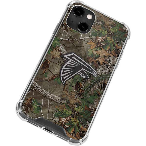 NFL Atlanta Falcons Realtree Xtra Green Camo iPhone 14 Clear Case