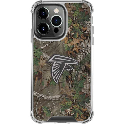 NFL Atlanta Falcons Realtree Xtra Green Camo iPhone 14 Pro Clear Case