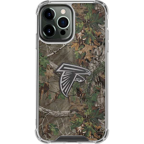 NFL Atlanta Falcons Realtree Xtra Green Camo iPhone 14 Pro Max Clear Case