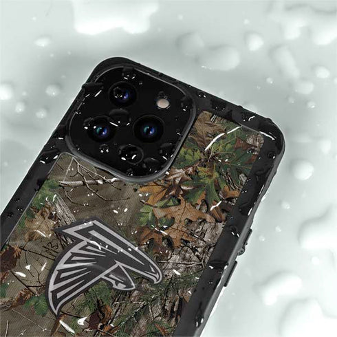 NFL Atlanta Falcons Realtree Xtra Green Camo iPhone 14 Pro Max Waterproof Case