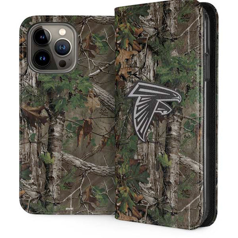 NFL Atlanta Falcons Realtree Xtra Green Camo iPhone 15 Pro Max Folio Case