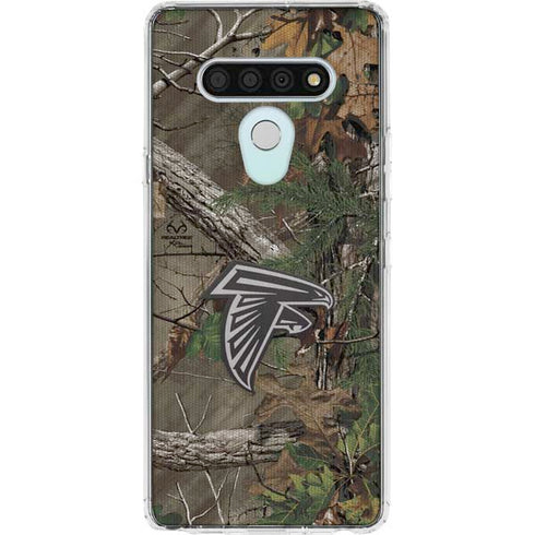 NFL Atlanta Falcons Realtree Xtra Green Camo LG Stylo 6 Clear Case