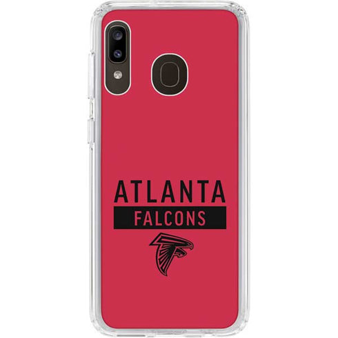 NFL Atlanta Falcons Red Performance Series Galaxy A20 Clear Case