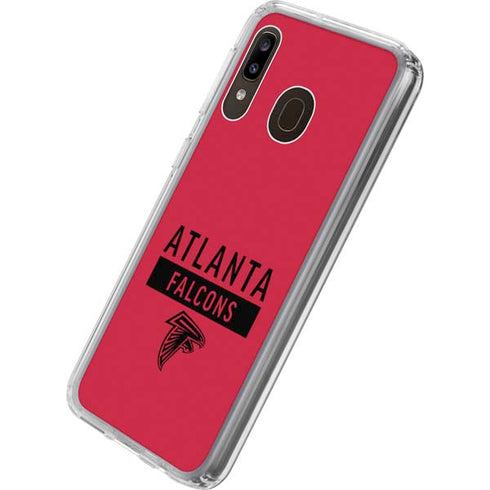 NFL Atlanta Falcons Red Performance Series Galaxy A20 Clear Case