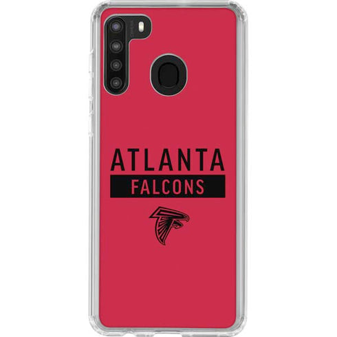 NFL Atlanta Falcons Red Performance Series Galaxy A21 Clear Case
