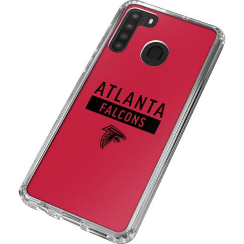 NFL Atlanta Falcons Red Performance Series Galaxy A21 Clear Case
