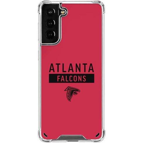 NFL Atlanta Falcons Red Performance Series Galaxy S21 Plus 5G Clear Case