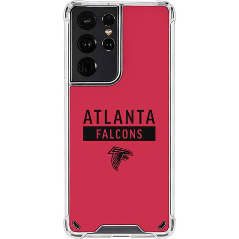 NFL Atlanta Falcons Red Performance Series Galaxy S21 Ultra 5G Clear Case