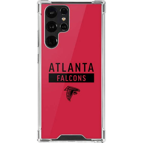 NFL Atlanta Falcons Red Performance Series Galaxy S22 Ultra Clear Case