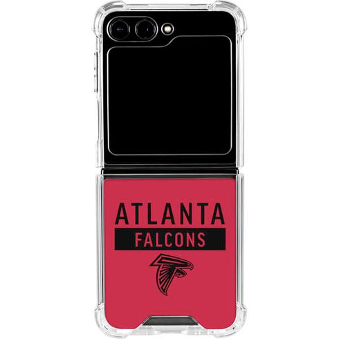 NFL Atlanta Falcons Red Performance Series Galaxy Z Flip5 5G Clear Case