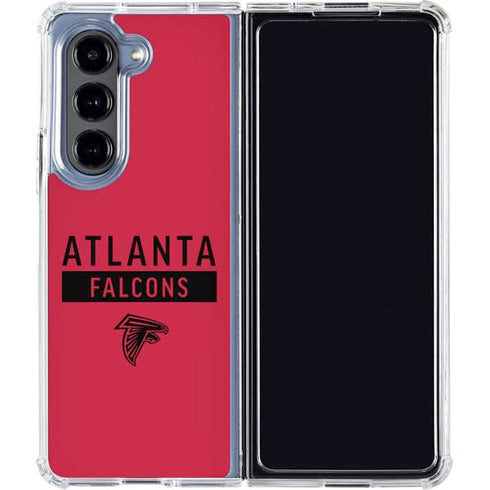 NFL Atlanta Falcons Red Performance Series Galaxy Z Fold5 5G Clear Case
