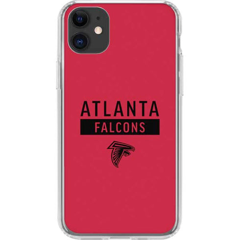 NFL Atlanta Falcons Red Performance Series iPhone 11 Clear Case
