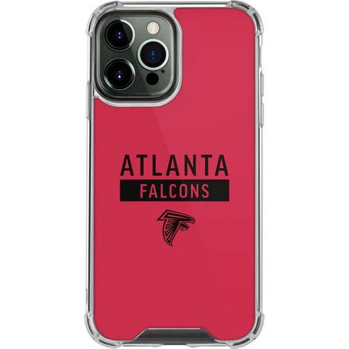 NFL Atlanta Falcons Red Performance Series iPhone 13 Pro Max Clear Case
