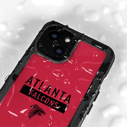 NFL Atlanta Falcons Red Performance Series iPhone 15 Plus Waterproof Case