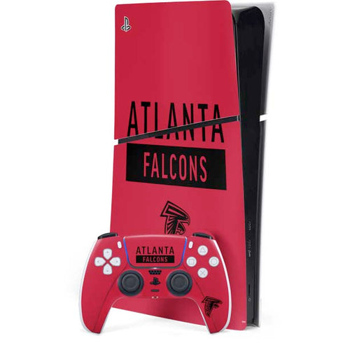 NFL Atlanta Falcons Red Performance Series PS5 Slim Digital Edition Bundle Skin