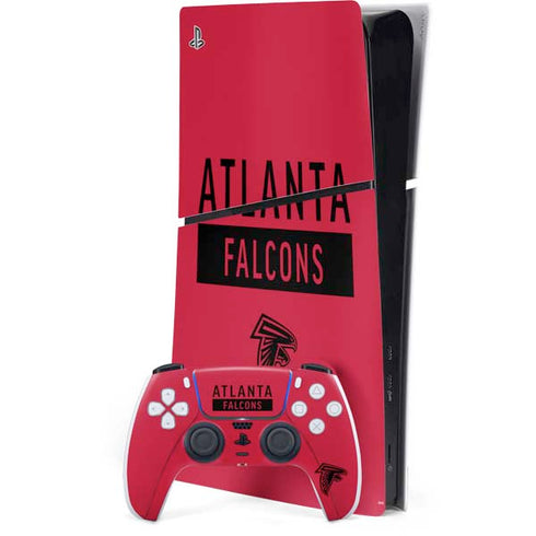 NFL Atlanta Falcons Red Performance Series PS5 Slim Digital Edition Console Skin