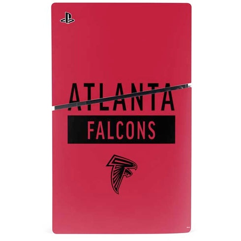 NFL Atlanta Falcons Red Performance Series PS5 Slim Digital Edition Console Skin