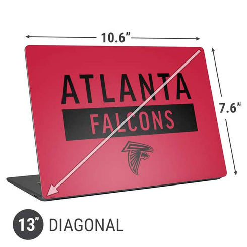 NFL Atlanta Falcons Red Performance Series Universal Laptop 13in (10.6 x 7.6in) Skin