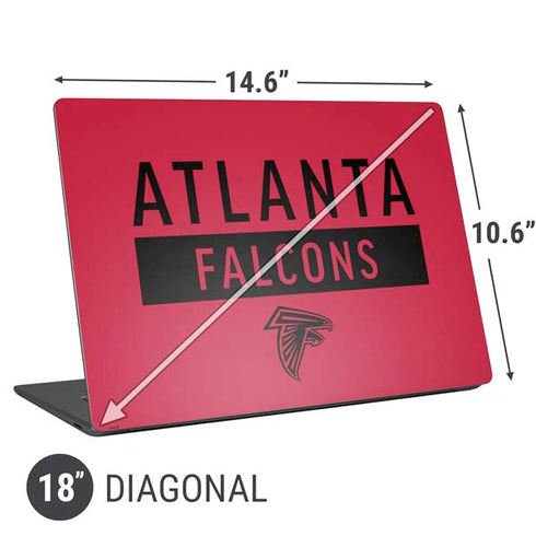 NFL Atlanta Falcons Red Performance Series Universal Laptop 18in (14.6 x 10.6in) Skin